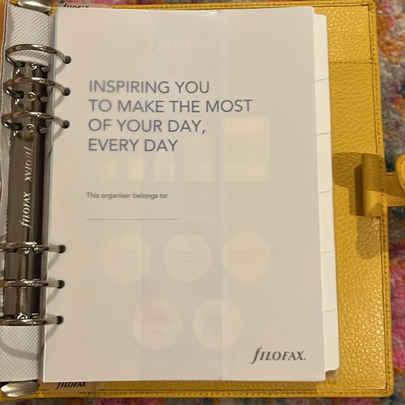 Fofax Finsbiry Mustard Yellow 2025 Leatherr Organizer - Picture 5 of 10